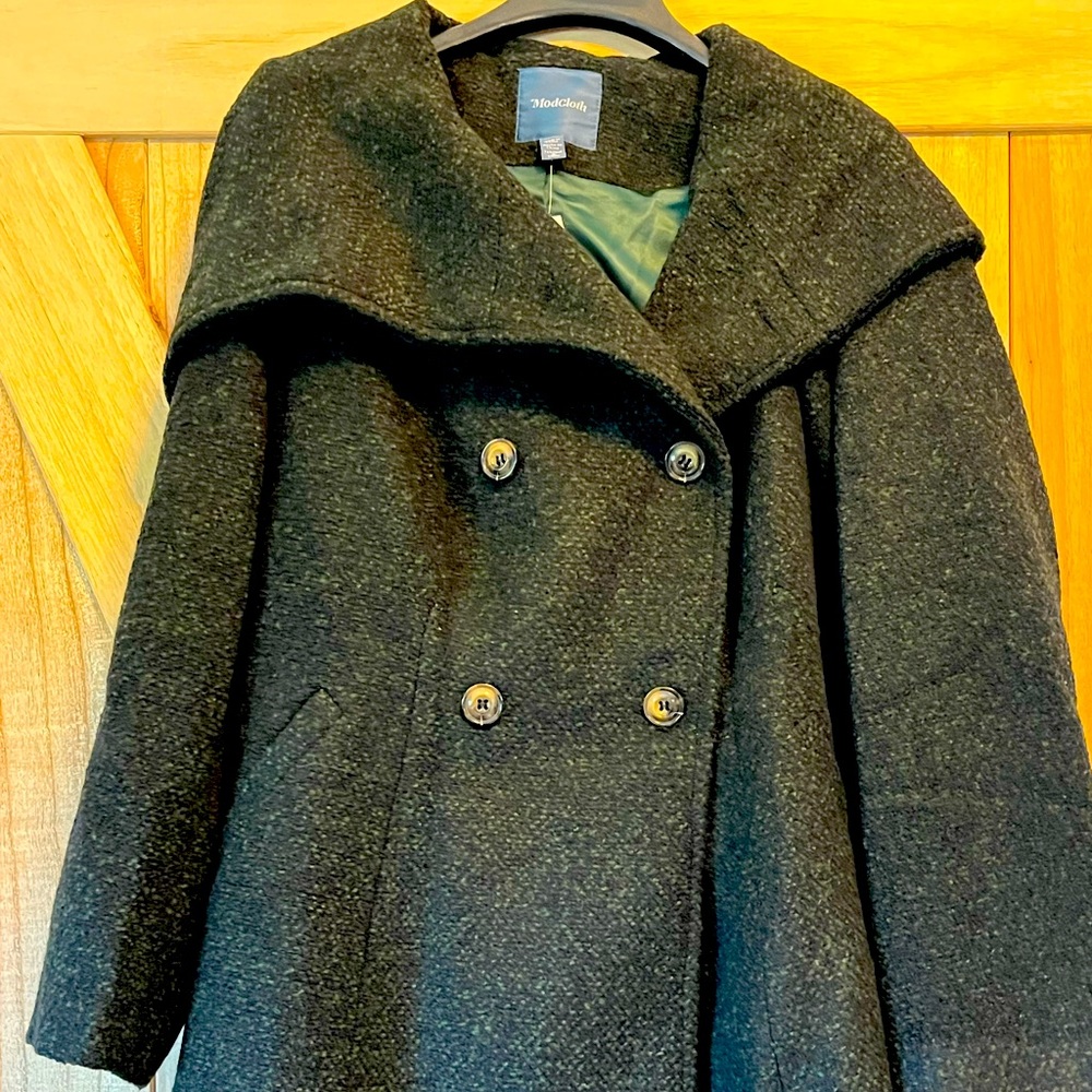 Forest green ModCloth winter coat NWT